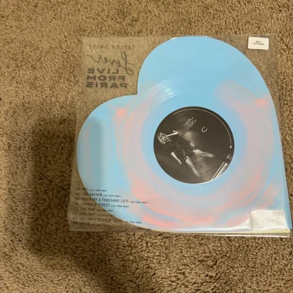NEW! Taylor Swift Live From Paris Heart Shape Vinyl 2025 - Picture 2 of 3